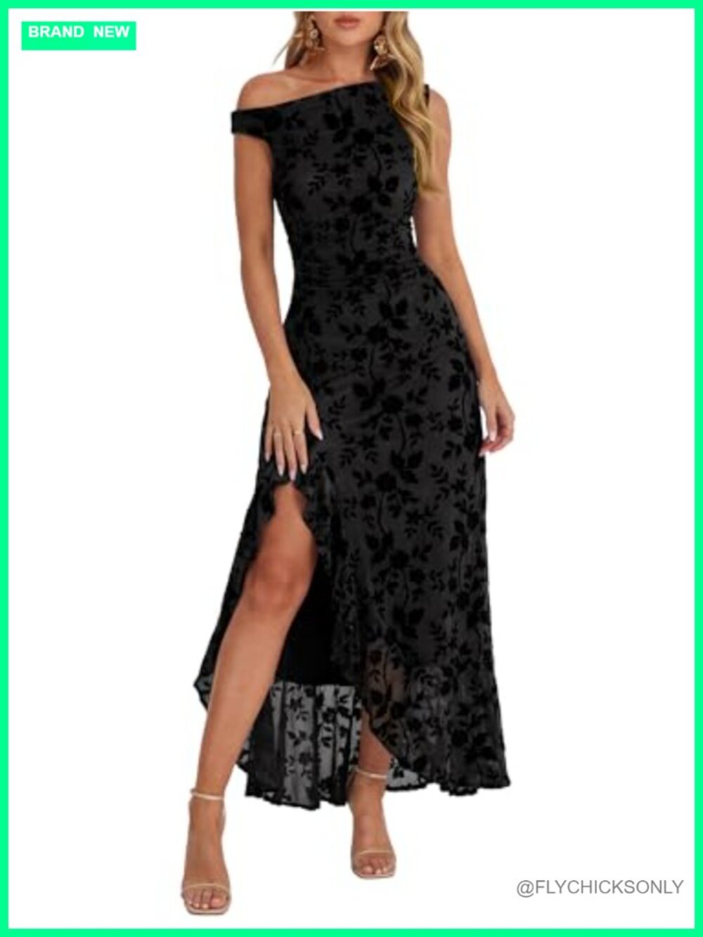 Off Shoulder Ruched Bodycon Maxi Dress Formal Wedding Guest Sleeveless